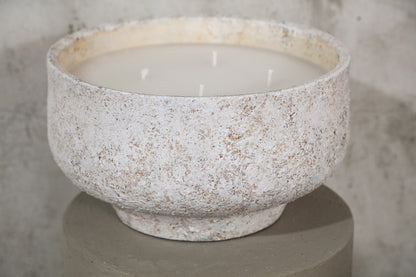 Outdoor Kaars Haily Wit Cement Op Voet Extra Large PTMD