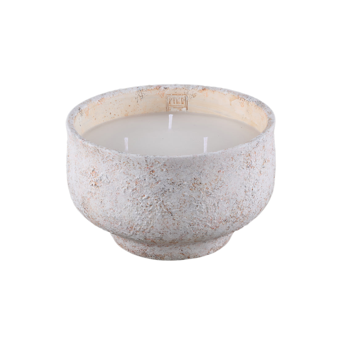 Outdoor Kaars Haily Wit Cement Op Voet Large PTMD
