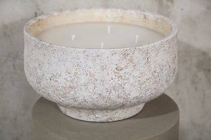 Outdoor Kaars Haily Wit Cement Op Voet Large PTMD