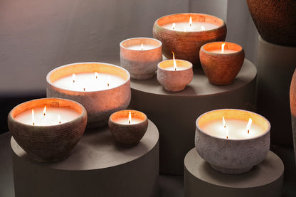 Outdoor Kaars Sarai Wit Cement Rond Extra Large PTMD