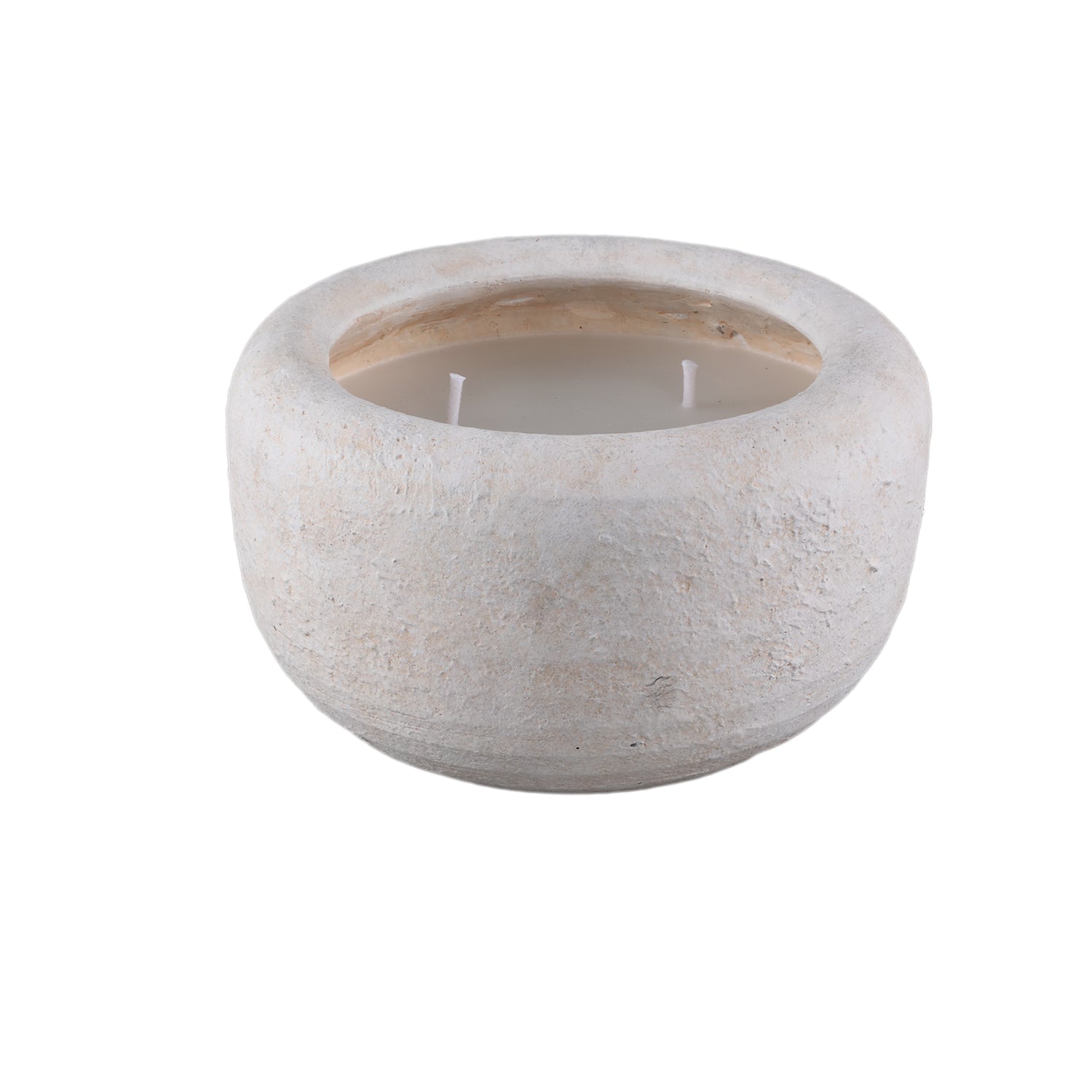 Outdoor Kaars Sarai Wit Cement Rond Large PTMD
