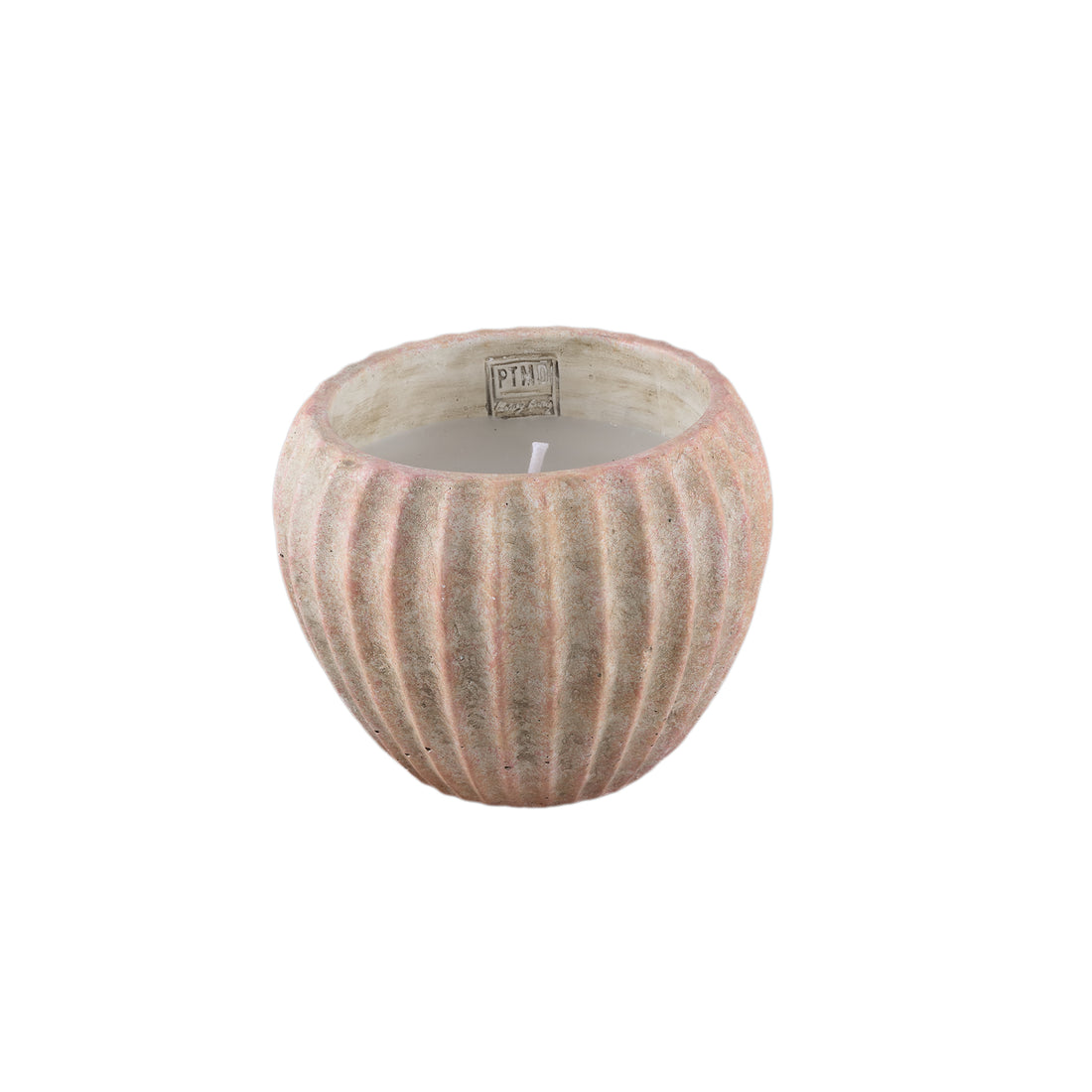 Outdoor Kaars Elora Bruin Cement Ribbel Medium PTMD