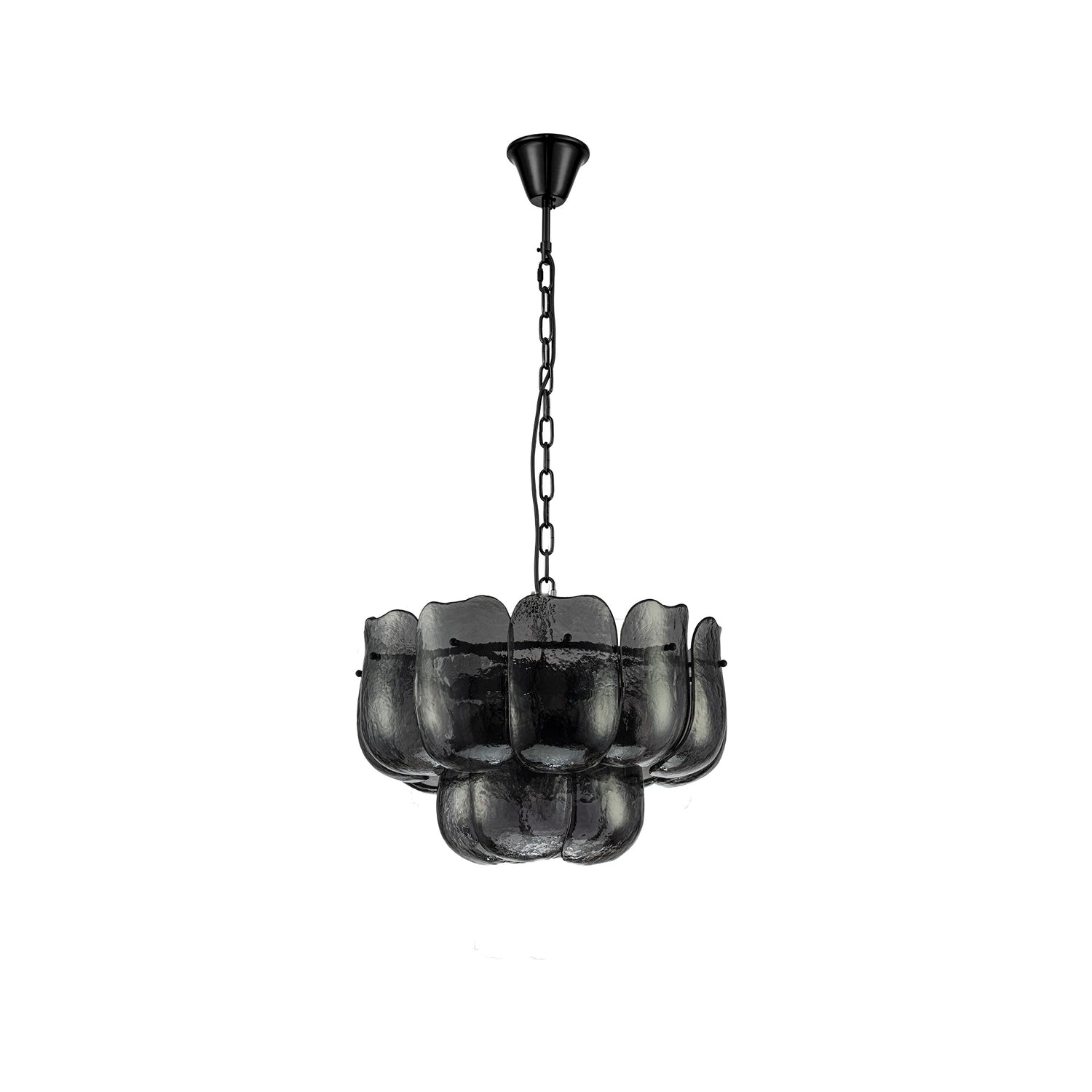 Hanglamp Vila Gunmetaal Glas Rond Small PTMD