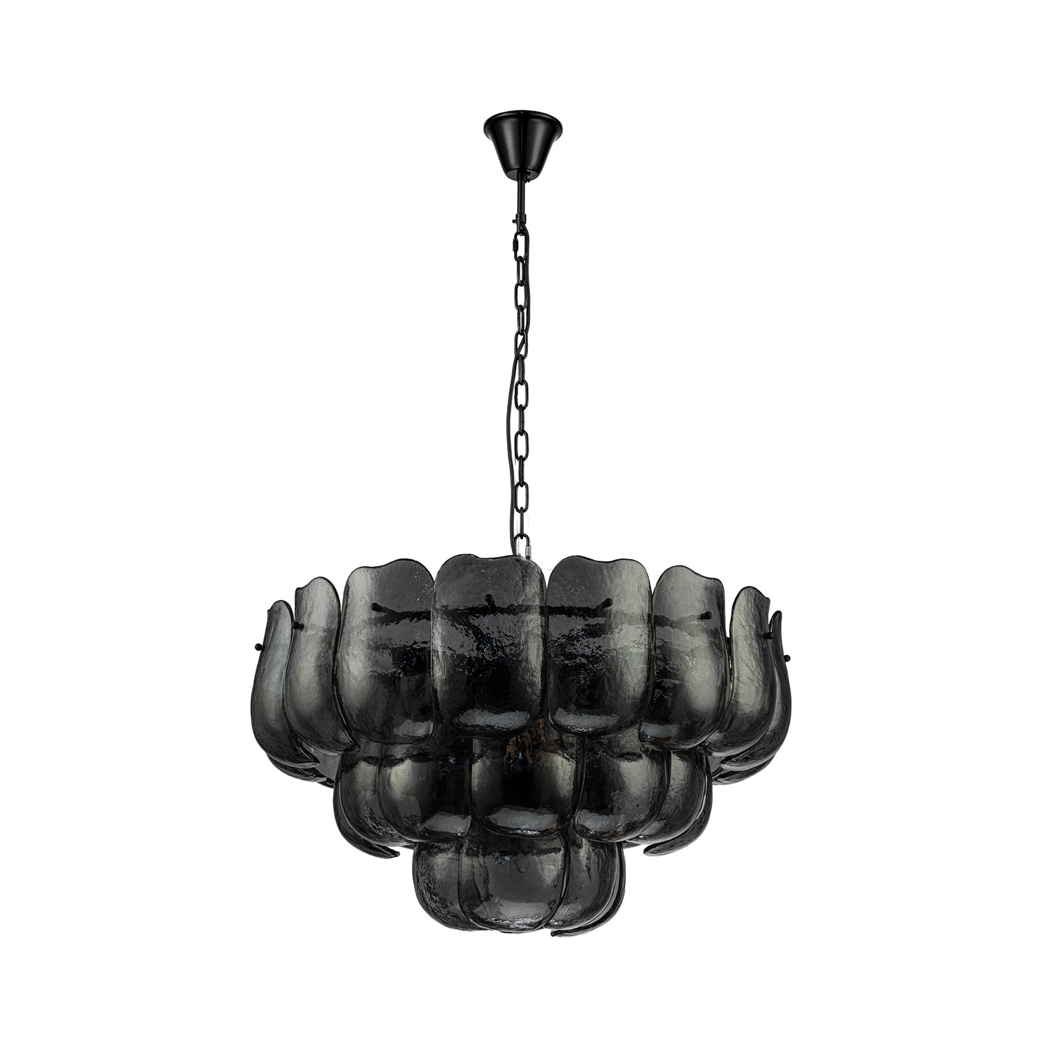 Hanglamp Vila Gunmetaal Glas Rond Large PTMD