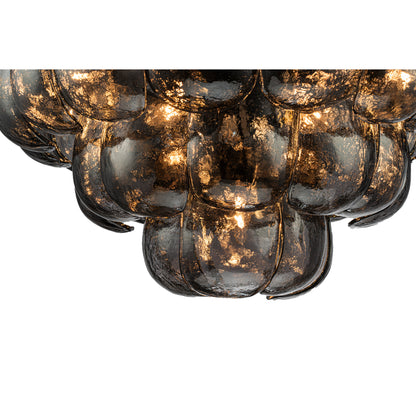 Hanglamp Vila Gunmetaal Glas Rond Large PTMD