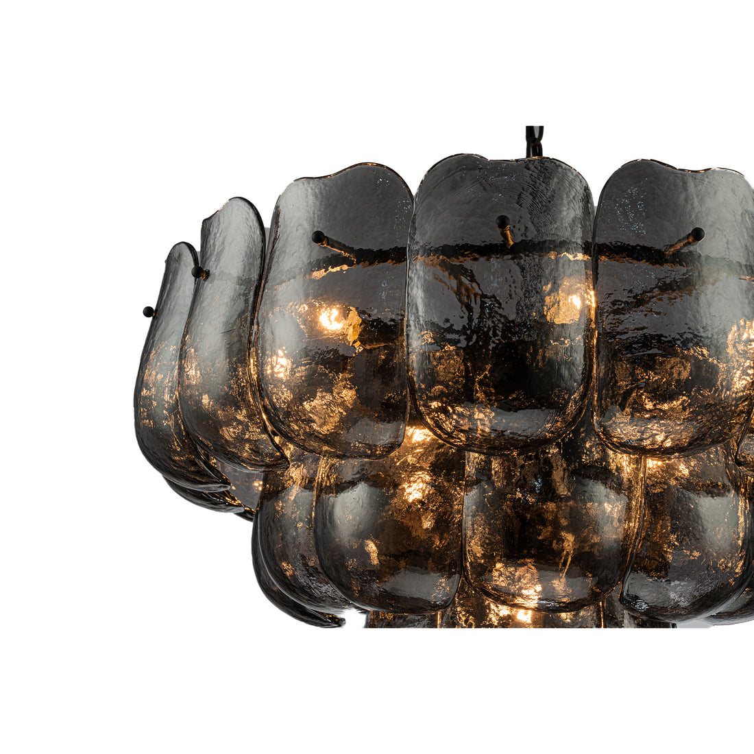 Hanglamp Vila Gunmetaal Glas Rond Large PTMD