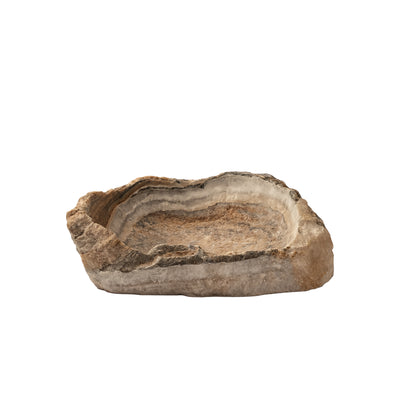 Keller Natural Onyx Lapis Shaped Bowl Thick Border PTMD