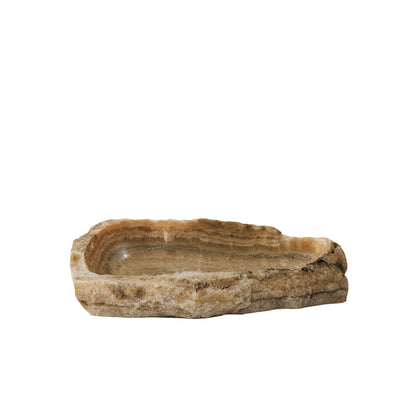 Keller Natural Onyx Lapis Shaped Bowl Thick Border PTMD