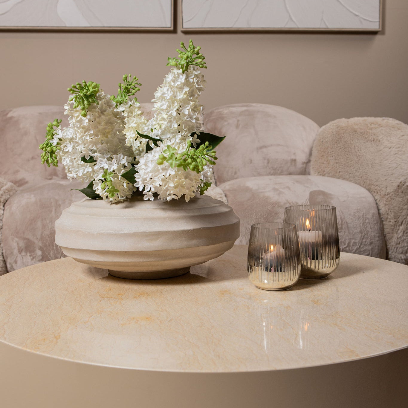 Pot Kody Beige Stone Wash casted alu ribbed pot L PTMD