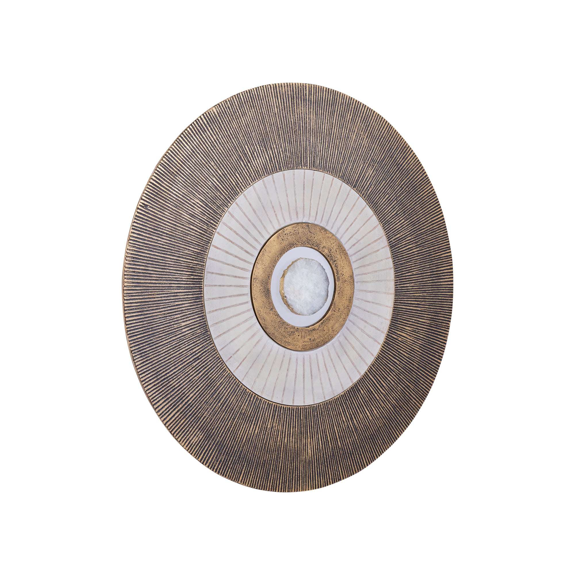 Wandpaneel Jacci Goud Aluminium Center Stone Rond Small PTMD