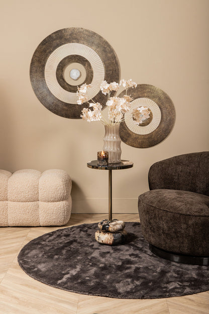 Wandpaneel Jacci Goud Aluminium Center Stone Rond Small PTMD