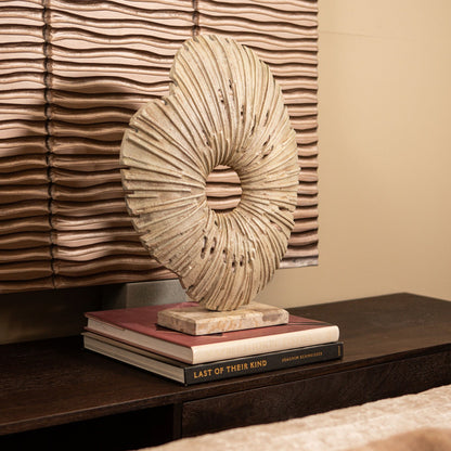 Vija Beige Casted Alu Organic Open Statue S PTMD