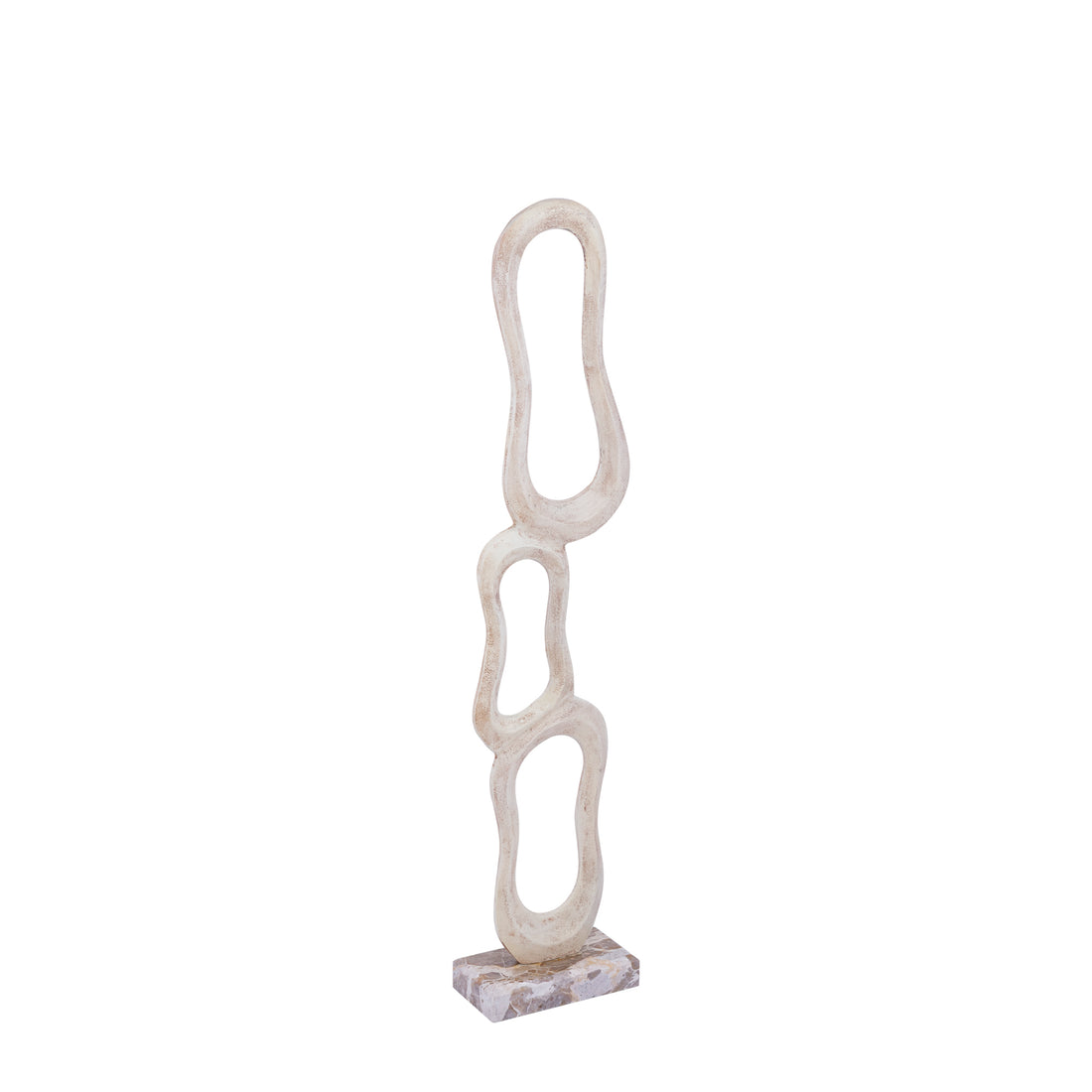 Beeld Camare Abstract Design Gegoten Aluminium Beige Medium PTMD