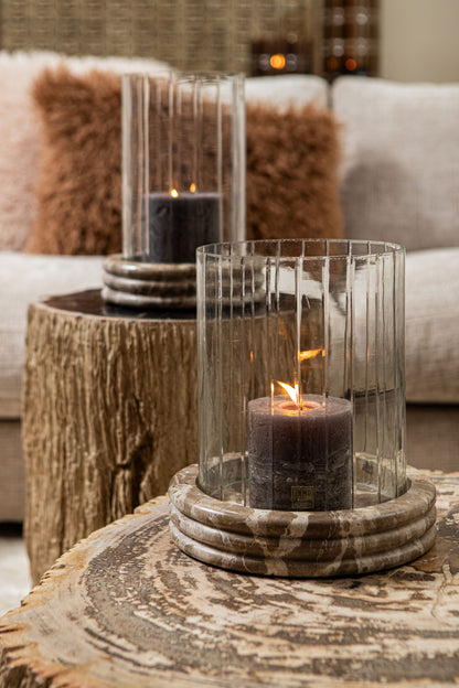 Jolee Clear Marble Stormlight Carved Glas Round L PTMD