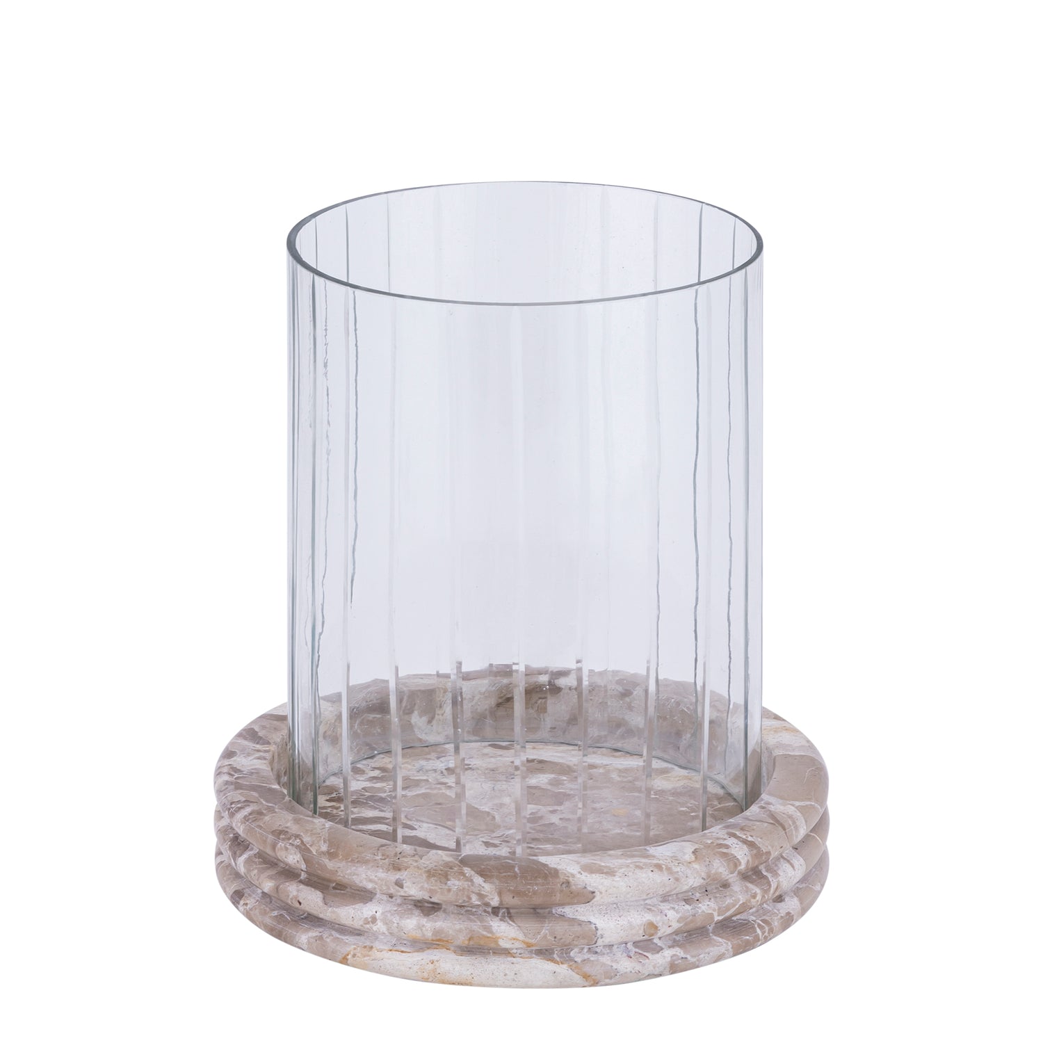 Jolee Clear Marble Stormlight Carved Glas Round L PTMD