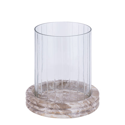 Jolee Clear Marble Stormlight Carved Glas Round L PTMD