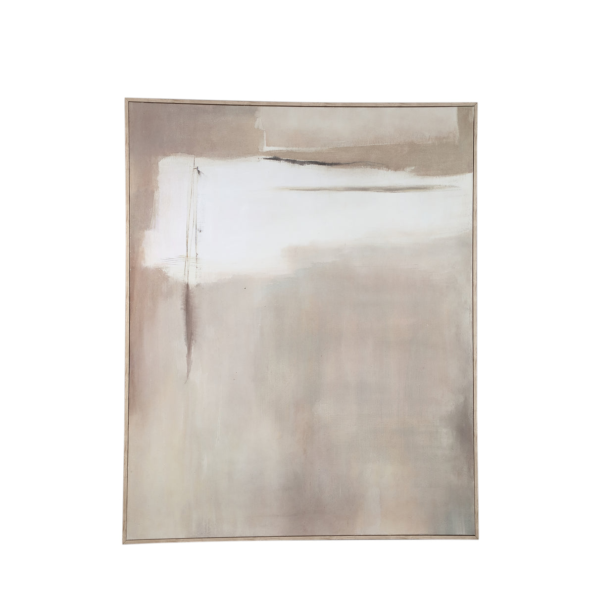 Olger Beige Abstract Canvas Wall Panel Framed A PTMD