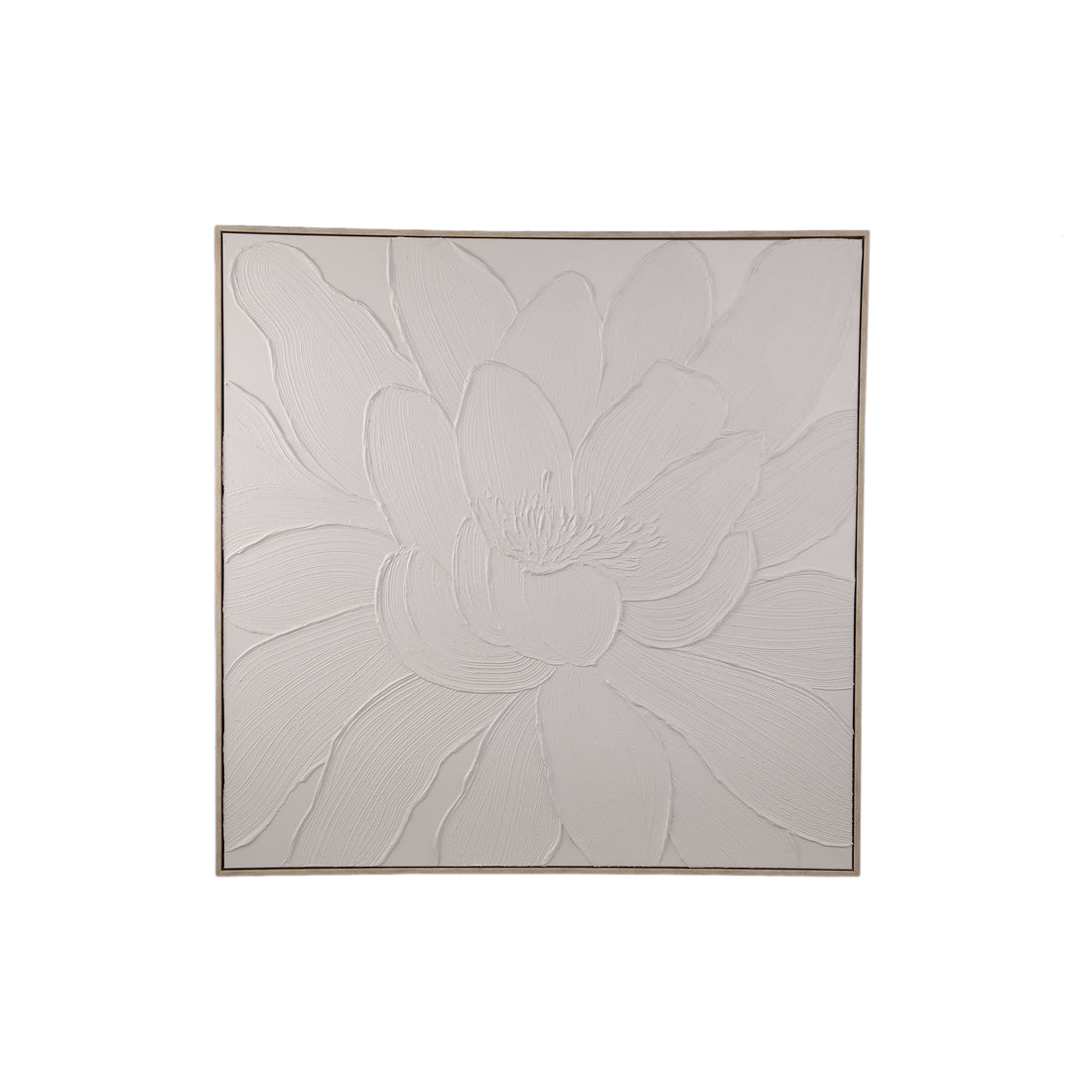 Wandpaneel Florise Crème ingelijst Canvas Bloem A PTMD