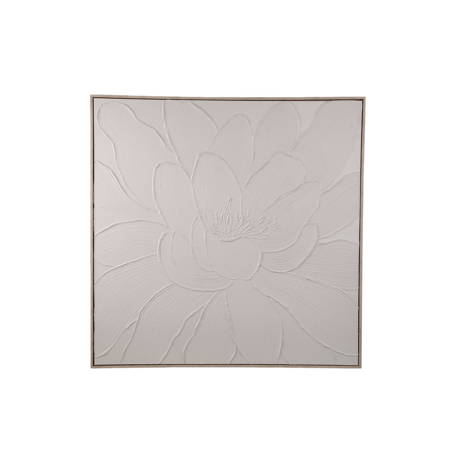 Wandpaneel Florise Crème ingelijst Canvas Bloem A PTMD