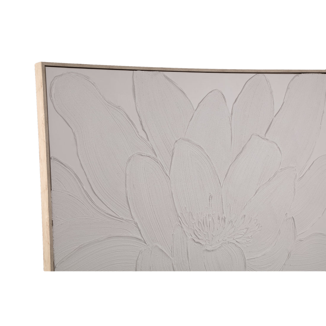 Wandpaneel Florise Crème ingelijst Canvas Bloem A PTMD