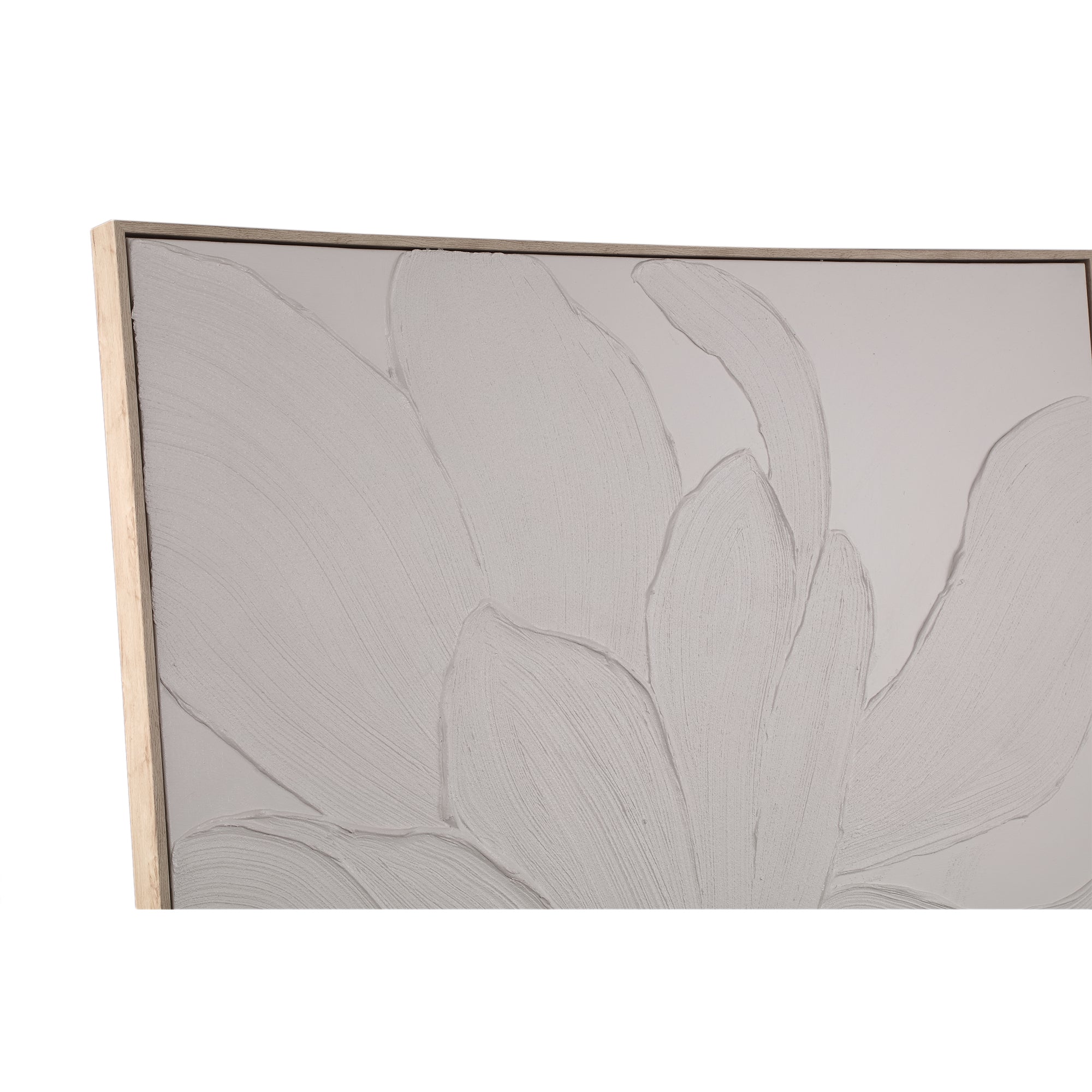 Wandpaneel Florise Crème ingelijst Canvas Bloem B PTMD