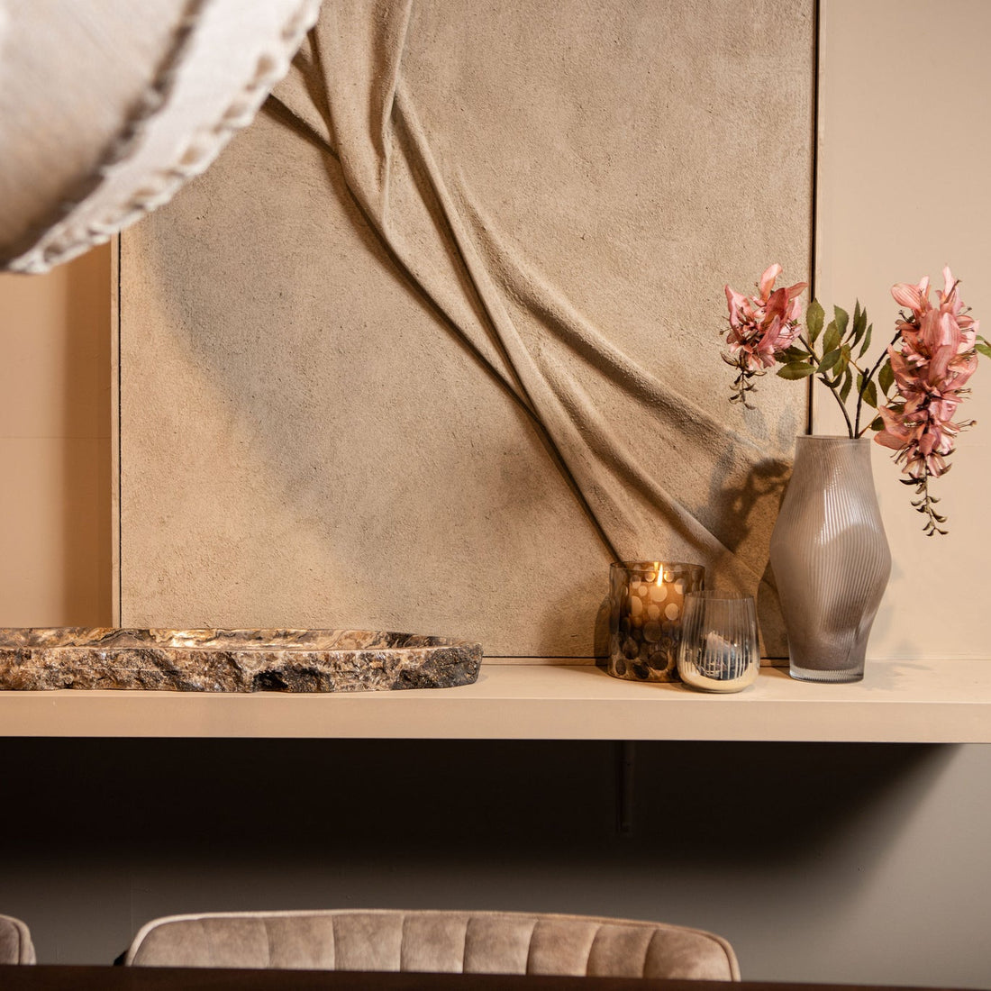 Wandpaneel Dizze Wave Zand 122,5x92 cm PTMD