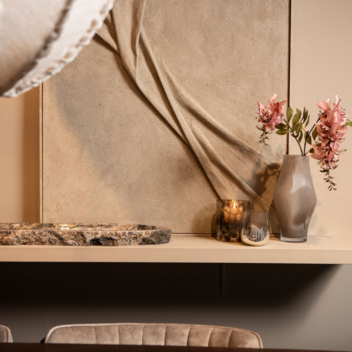 Wandpaneel Dizze Wave Zand 122,5x92 cm PTMD