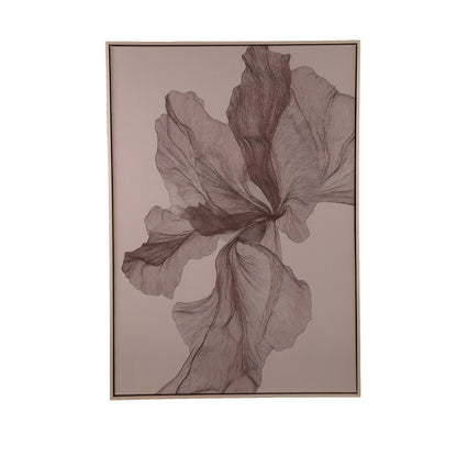 Wandpaneel Lorinde Canvas Bloem Light Brown PTMD