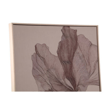 Wandpaneel Lorinde Canvas Bloem Light Brown PTMD