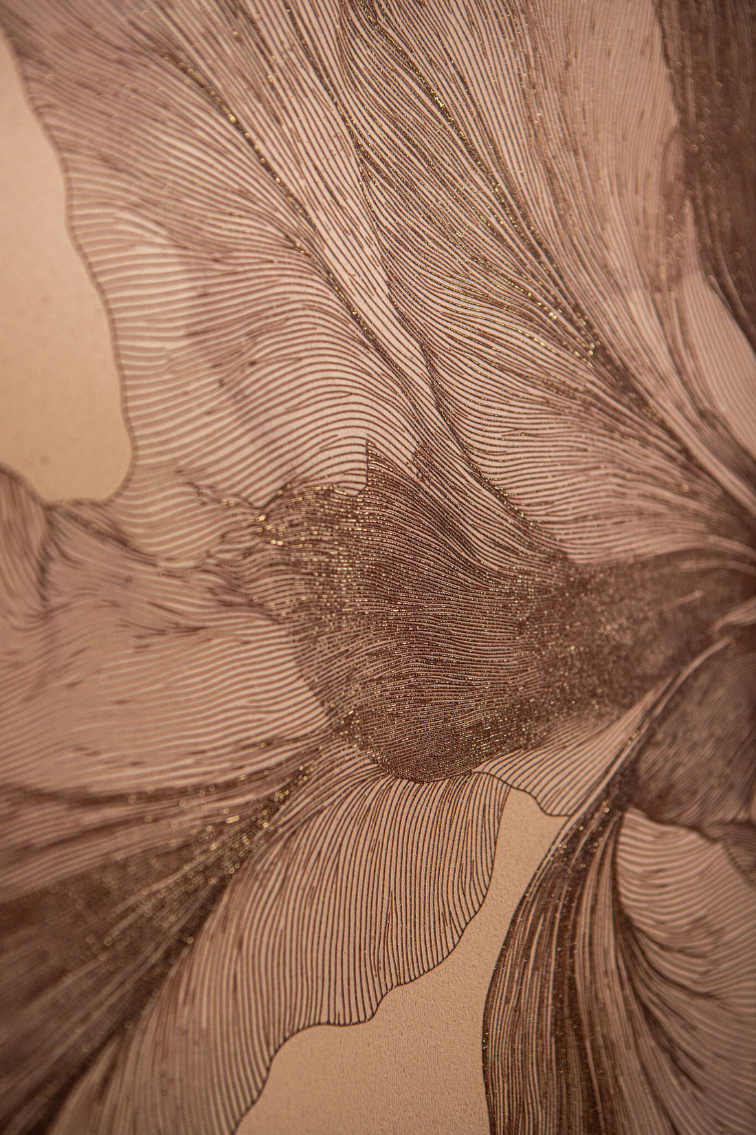 Wandpaneel Lorinde Canvas Bloem Light Brown PTMD