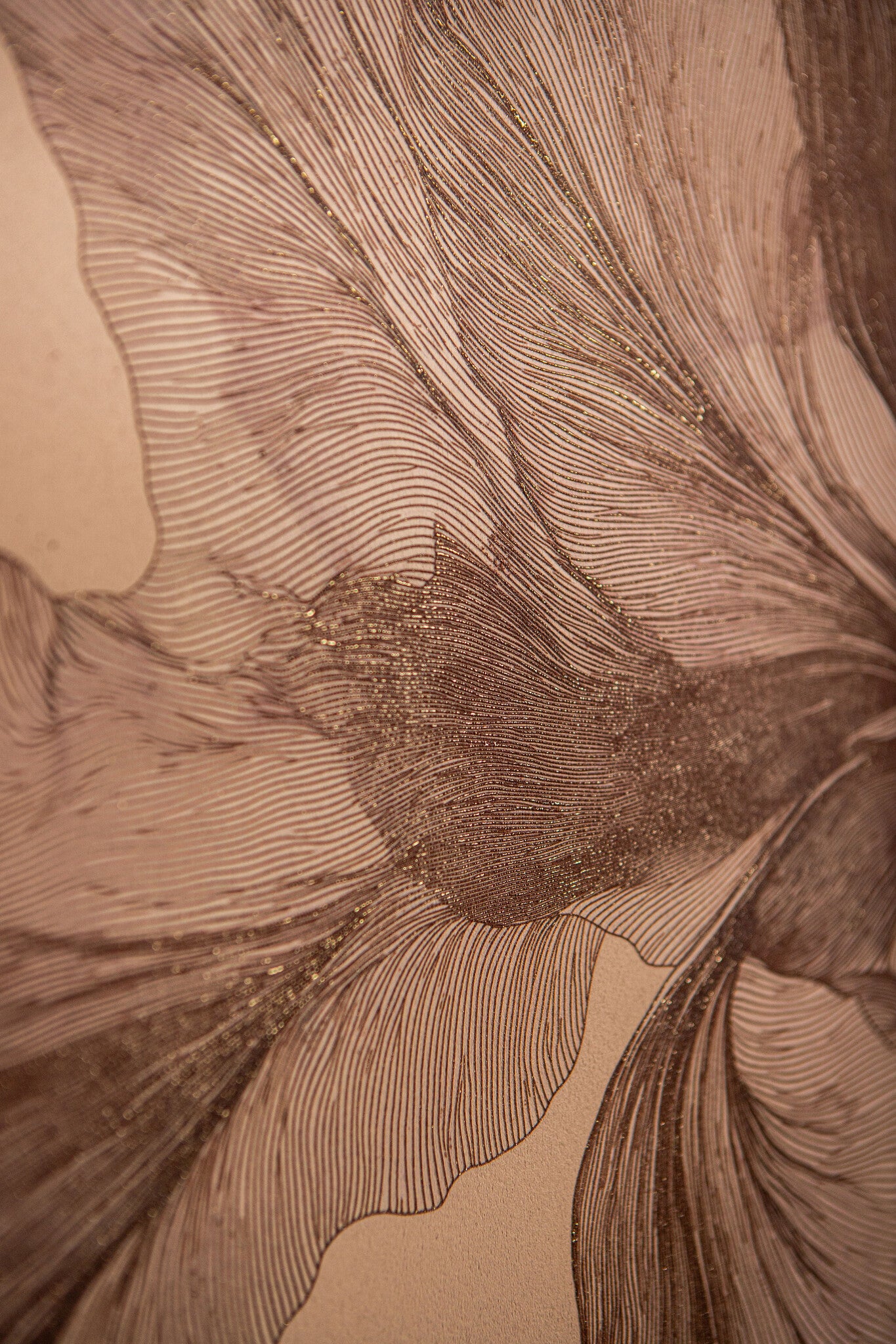 Wandpaneel Lorinde Canvas Bloem Light Brown PTMD