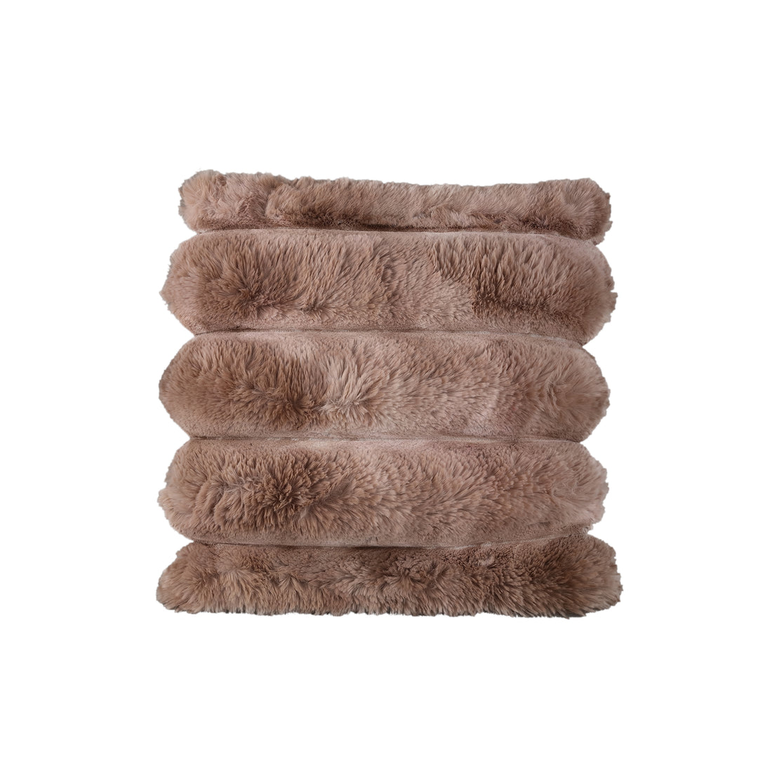 Kussen Divvo Bruin Fake Fur Thick Rib Vierkant PTMD