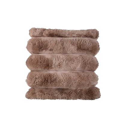 Kussen Divvo Bruin Fake Fur Thick Rib Vierkant PTMD