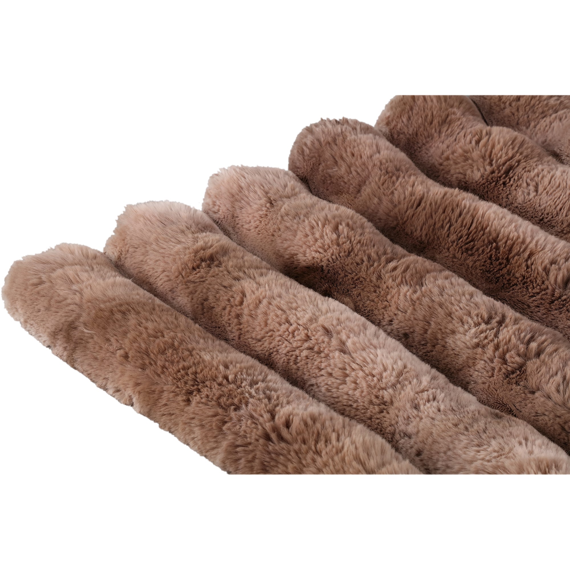 Plaid Divvo Bruin Fake Fur Thick Rib Plaid Small PTMD