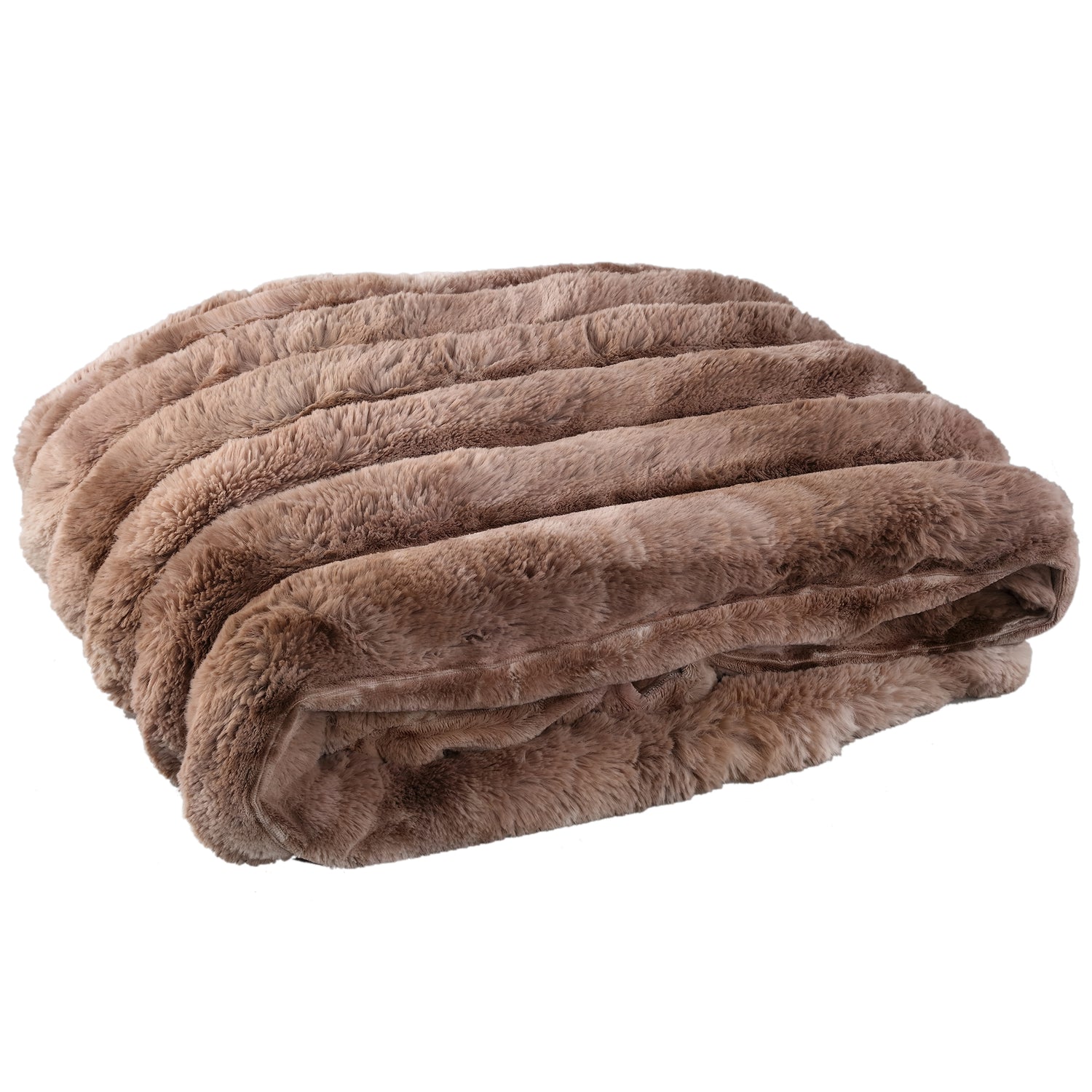 Plaid Divvo Bruin Fake Fur Thick Rib Plaid Large PTMD