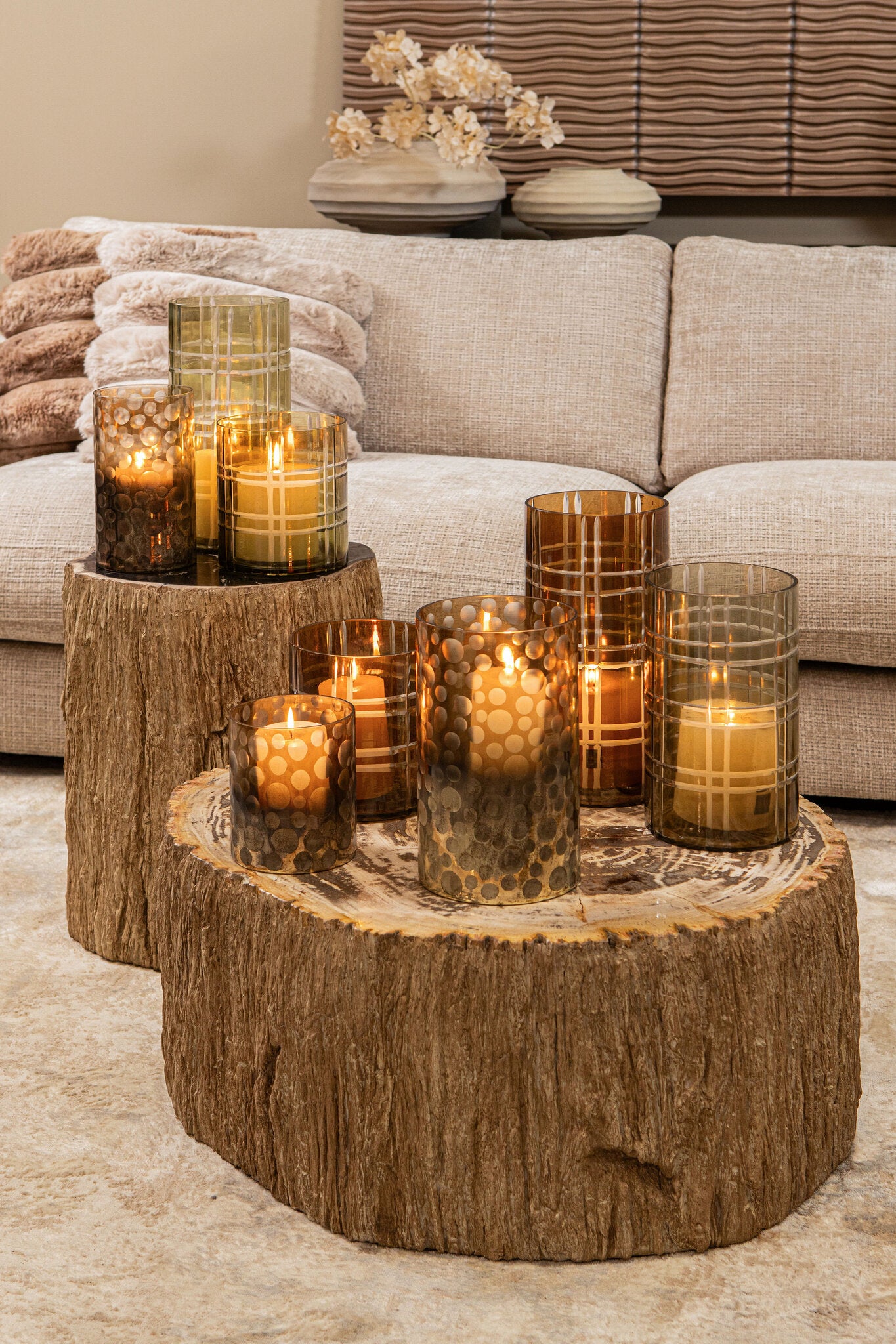Kussen Divvo Beige Brede Rib Vierkant PTMD