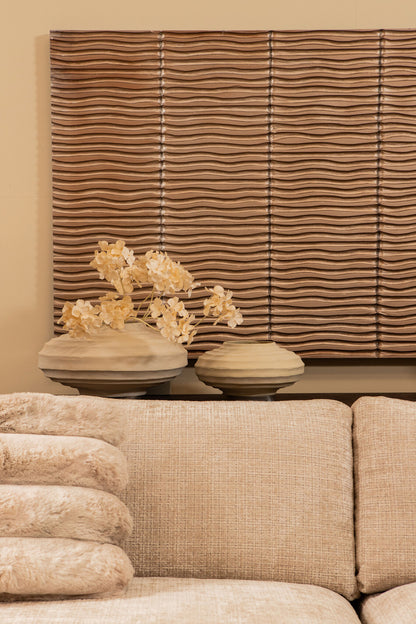 Kussen Divvo Beige Brede Rib Vierkant PTMD