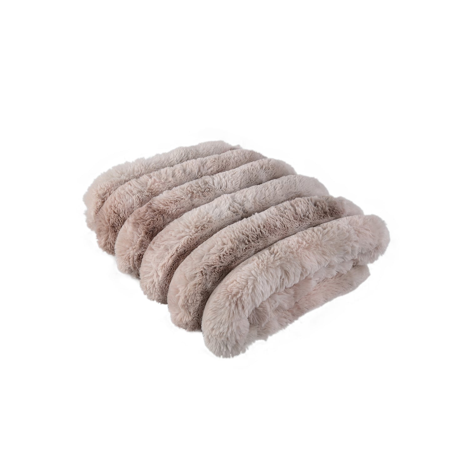 Plaid Divvo Beige Fake Fur Thick Rib Plaid Small PTMD