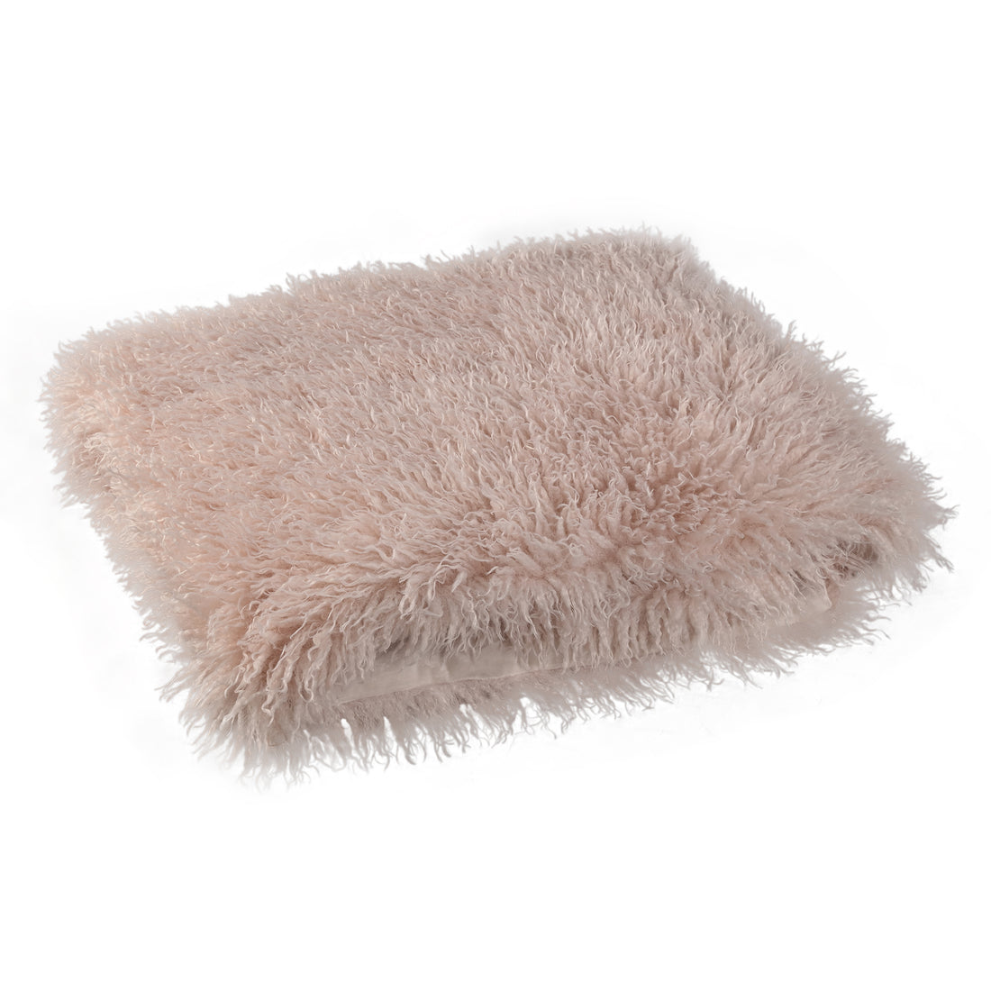 Rexx Beige Fake Sheep Fur Plaid Small PTMD