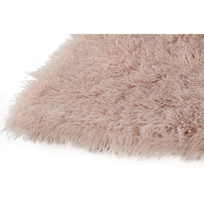 Rexx Beige Fake Sheep Fur Plaid Small PTMD