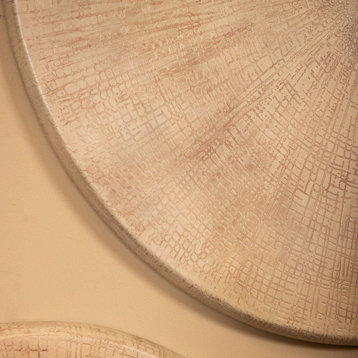 Rond Wandpaneel Raizo Aluminium Beige Large PTMD