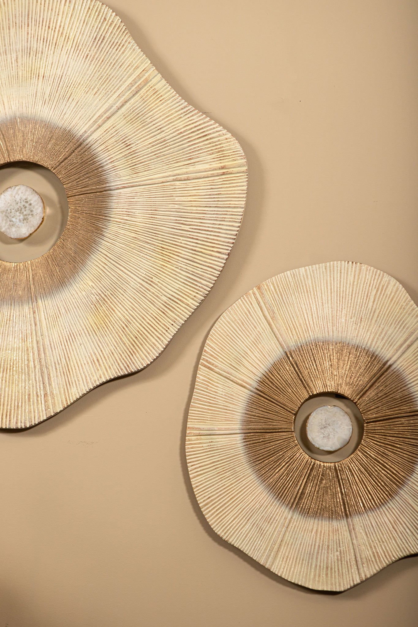 Wandpaneel Rella Beige Aluminium Center Stone Large PTMD