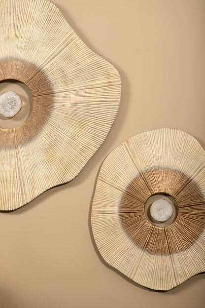 Wandpaneel Rella Beige Aluminium Center Stone Large PTMD