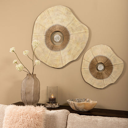 Wandpaneel Rella Beige Aluminium Center Stone Large PTMD