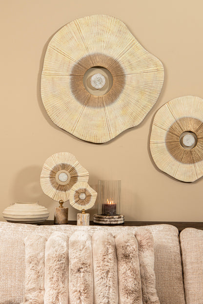 Wandpaneel Rella Beige Aluminium Center Stone Large PTMD