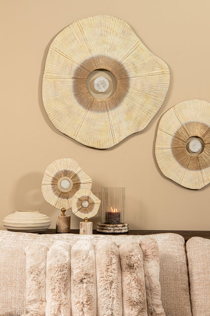 Wandpaneel Rella Beige Aluminium Center Stone Small PTMD
