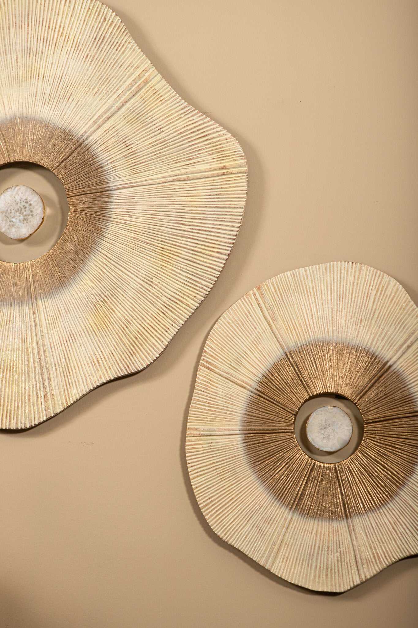 Wandpaneel Rella Beige Aluminium Center Stone Small PTMD