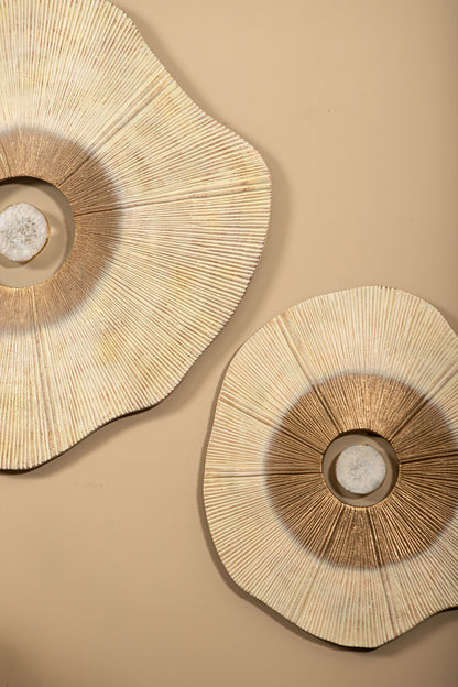 Wandpaneel Rella Beige Aluminium Center Stone Small PTMD