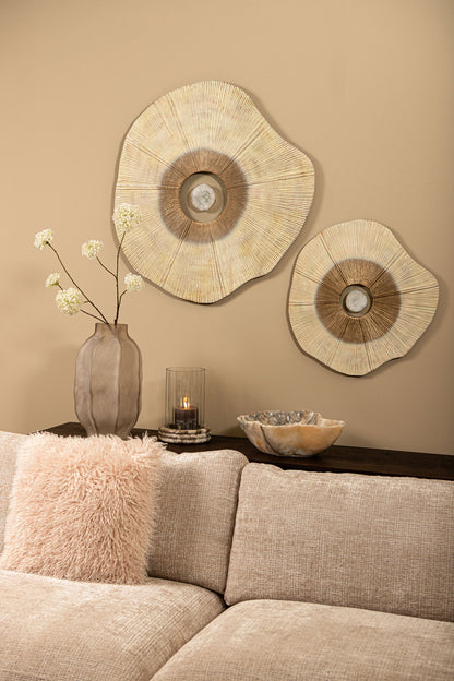 Wandpaneel Rella Beige Aluminium Center Stone Small PTMD