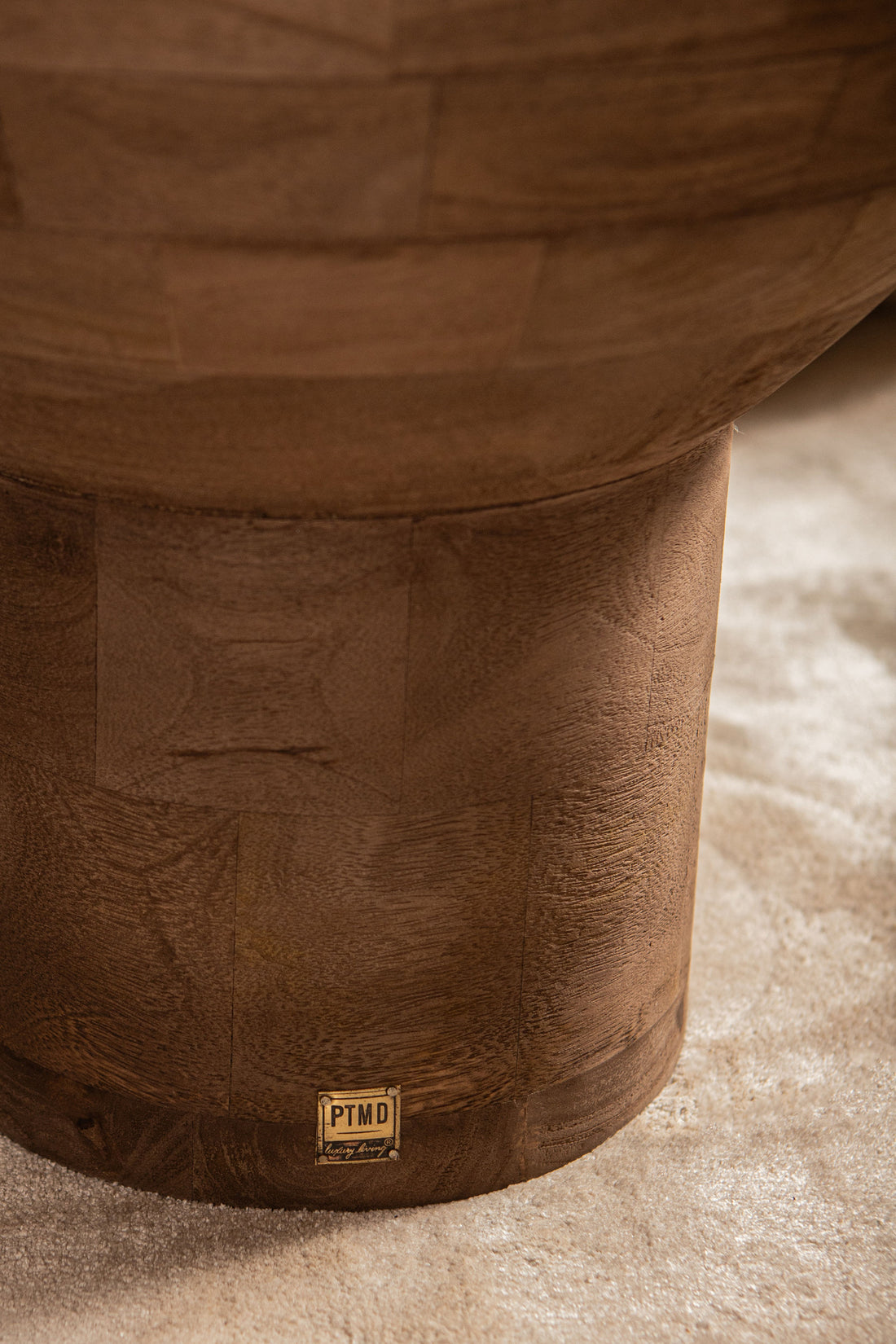 Ronde Sidetable Erno Mangohout Naturel PTMD